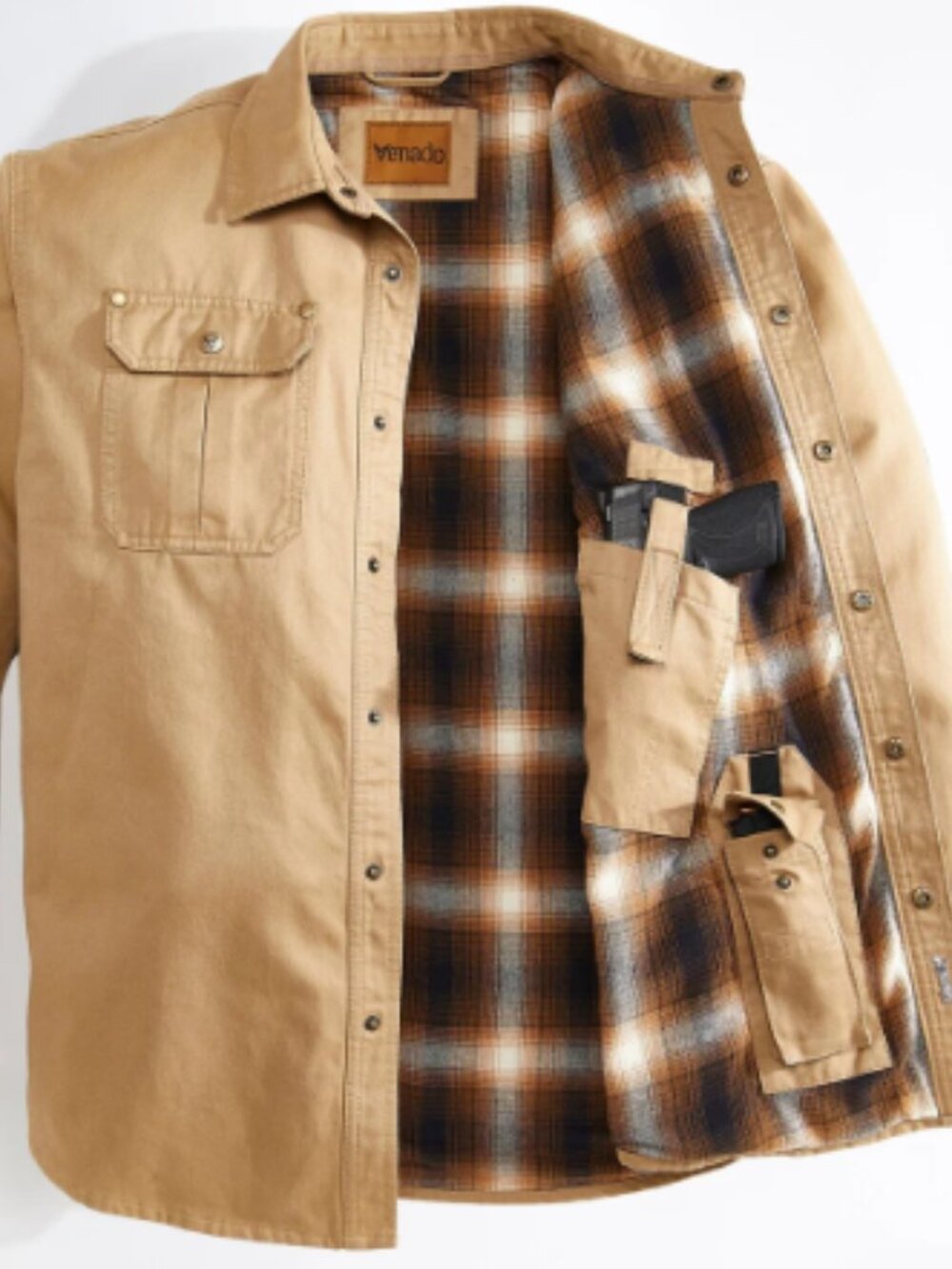 Bountyman Concealed Carry Shirt Jacket - Barnwood Tan | Large